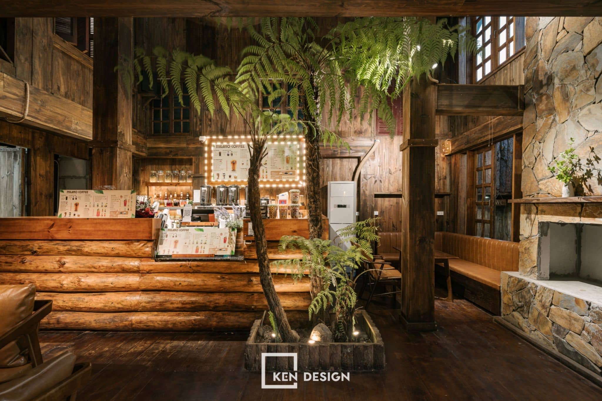 Trang trí quán cafe phong cách rustic